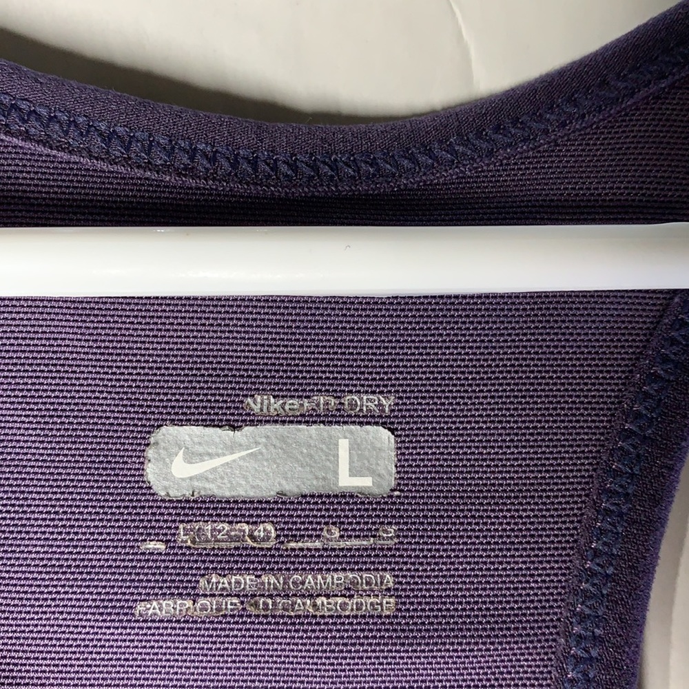 Nike women's purple athletic high support tank top - Picture 5 of 6